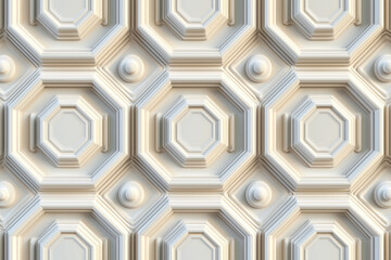 Poster - sophisticated classical geometric 3d pattern. ancient ornament. background image. created with gener