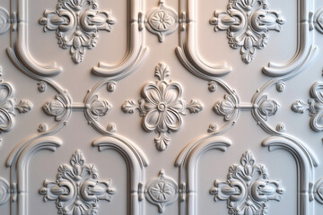 Poster - sophisticated classical 3d pattern. ancient ornament. background image. created with generative ai t