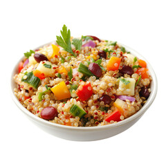 Wall Mural - Quinoa salad isolated on a white background.