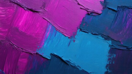 Poster - The vibrant canvas showcases a lovely blend of purple and blue textures, invoking a sense of playfulness and creativity