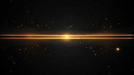 Wall Mural - Cosmic Glow: A celestial abstract with a captivating beam of golden light cutting through a dark cosmos, scattered with tiny stars, evokes a sense of mystery, grandeur and boundless possibilities.