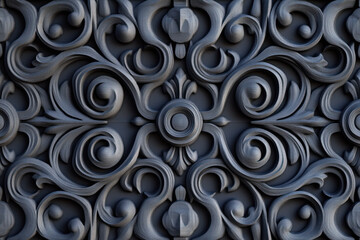 Poster - sophisticated classical 3d pattern. ancient ornament. background image. created with generative ai t