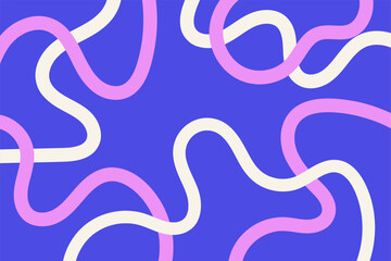 Wall Mural - abstract playful background with wavy line. backdrop with organic curvy curly stripe. wave line art.