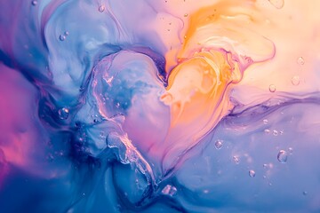 Wall Mural - The shape of a love heart. Generative AI	