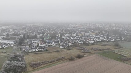 Wall Mural - Raureif und Nebel bei Roedermark