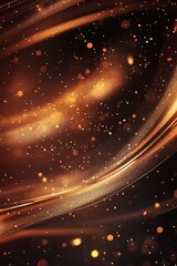 Poster - Luxurious abstract background showcasing shimmering gold and rose gold tones with sparkling light reflections and a clean gradient area for text overlay