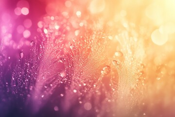 Poster - minimalist abstract background showcasing frosted glass with natural dew drops and soft light reflec