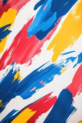 Poster - Bold abstract brush strokes in vibrant colors create a playful minimalist background for creative projects and text overlays