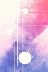 Poster - Minimalist blueprint-style background with abstract line art and geometric shapes for modern design projects