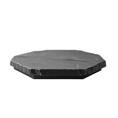 Poster - black hexagonal stone surface for food presentation and display