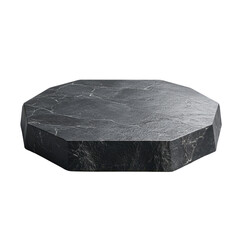 Poster - Elegant Black Marble Octagonal Surface for Display and Decoration