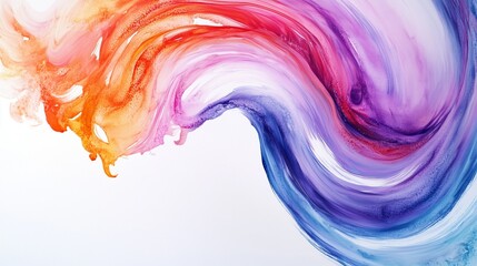 Poster - Colorful swirls of paint create an abstract watercolor texture with a dreamy, liquid feel