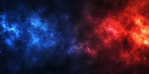 background of red and dark blue with space for text