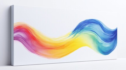 Poster - Colorful waves of light create an abstract artistic backdrop