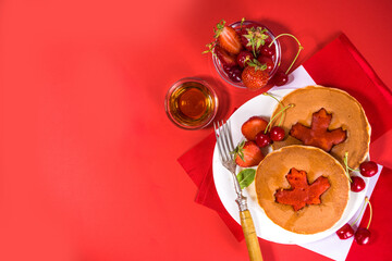 Wall Mural - Canada Day pancakes