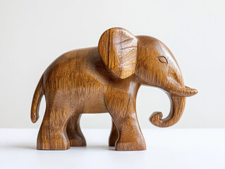 wooden elephant figurine