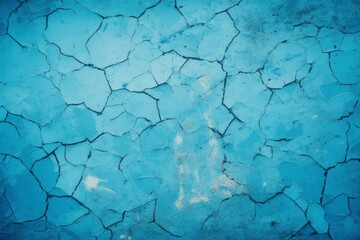 Poster - Light blue cracked paint creating a beautiful textured background, ideal for design projects