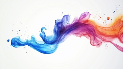 Poster - Colorful liquid swirls and splashes create an abstract wave of vibrant hues