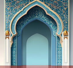 Wall Mural - Vector illustration if islamic arch design in EPS10 format