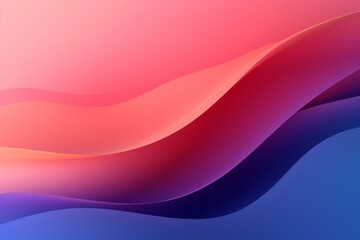 Fototapete - Smooth overlapping gradient waves creating a vibrant and modern abstract background