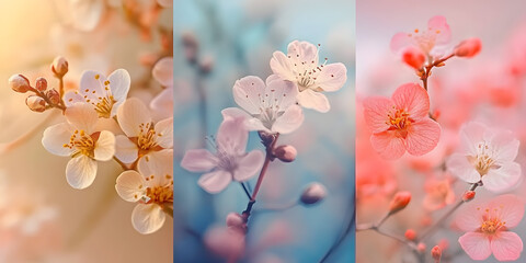 Wall Mural - Stunning Spring Blossoms in Pastel Hues