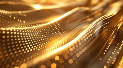 Wall Mural - Abstract, textured background of flowing gold with a 3D effect.