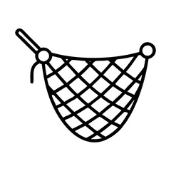 Poster - fishing net icon, fishing net line art - simple line art of fishing net, perfect for fishing net log
