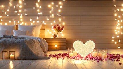 Poster - A luxurious Valentine-themed frame of dark violet watercolor hydrangeas, tied with dark pink bows and highlighted by soft pink butterflies on a pale pastel background.