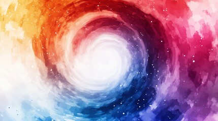 Poster - Swirling blue light creates a vibrant, abstract vortex pattern