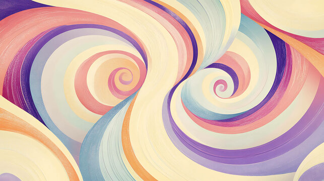A retro wallpaper with swirling pastel designs and subtle glittery accents