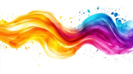 Poster - Vibrant waves of color create an abstract and artistic background