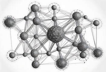 Poster - Abstract Network of Interconnected Gray Spheres