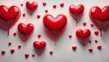 Sticker - valentine hearts background