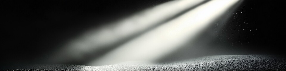 Poster - light beam illuminating darkness with light effects creating an environmental mood in a dramatic scene