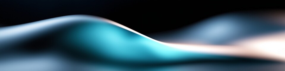 Poster - Abstract wave design in vibrant colors with smooth curves and flowing motion