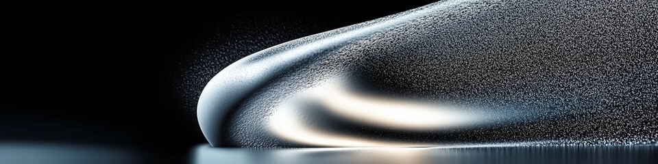 Poster - abstract design with smooth flowing shapes and soft light reflections