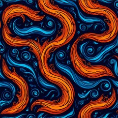a dynamic swirling pattern with contrasting colors evoking a sense of energy and movement
