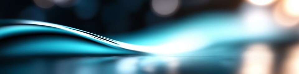 Poster - Abstract curve design with fluid shapes and light effects in a modern style