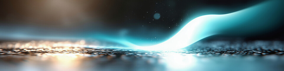 Poster - Light wave mesmerizing glow art design