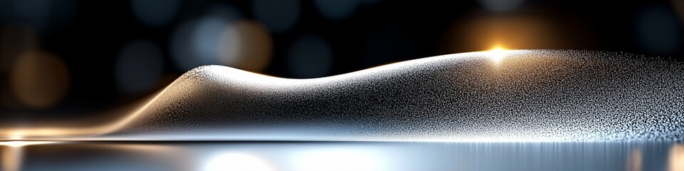 Poster - Abstract waves in shimmering light creating dynamic background and texture for visual projects