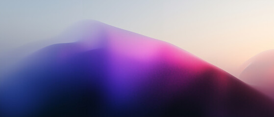 Poster - Colorful hills in abstract landscape with dreamy background and vibrant colors