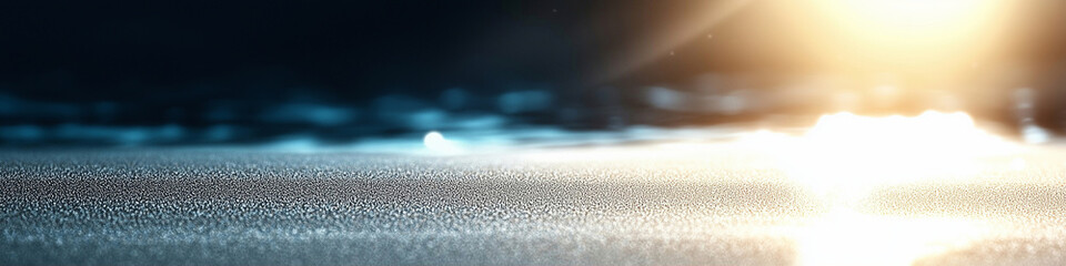 Poster - Water surface reflecting natural light in serene nature with gentle waves and calming atmosphere