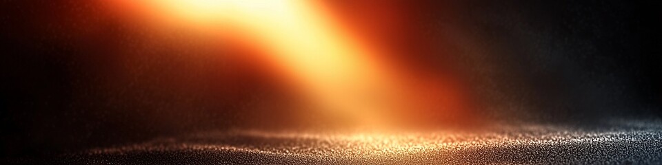 Poster - Light effect creating a vibrant glow with particles and abstract texture in a dark setting