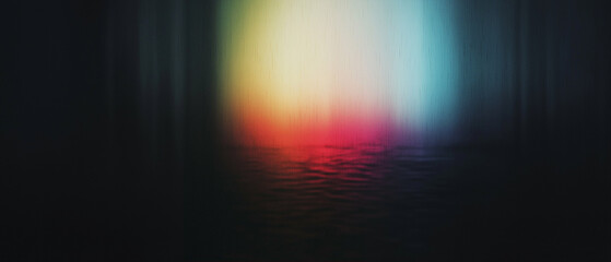 Poster - abstract landscape with vibrant colors in a serene setting showcasing smooth textures and blended hues