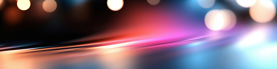 Poster - Abstract background with smooth gradients and vibrant colors highlighting lights and reflections