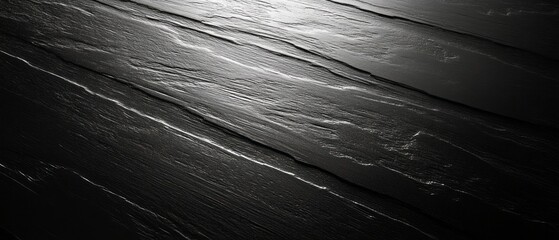 Poster - Dark stone surface displays intricate patterns enhanced by soft lighting