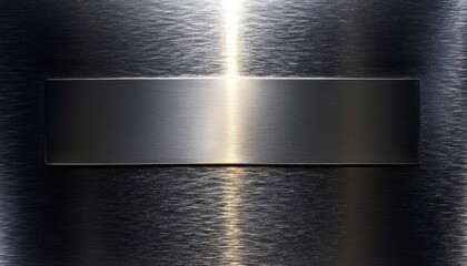Poster - Shiny metal surface shows brushed texture with a reflective center that catches light