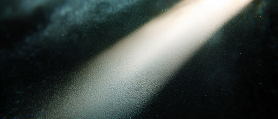 Poster - Light beam illuminating dark environment with particles and texture effects