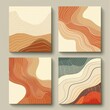 © saleem - Set of 4 Wall Art Posters for Creative Home Décor or Stylish Brochure and Flyer Designs