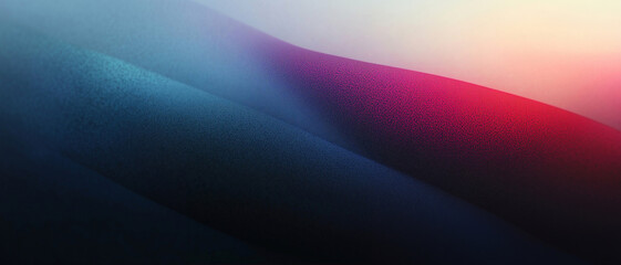 Poster - Abstract waves in soft gradients with graphic design elements and vibrant colors